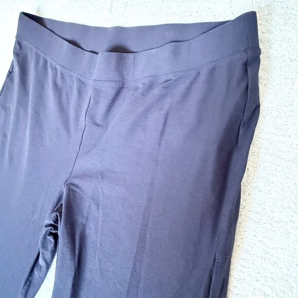 Eileen Fisher Flat Front Pull On Viscose Blend Pants in Charcoal - Women’s US X - Picture 2 of 11